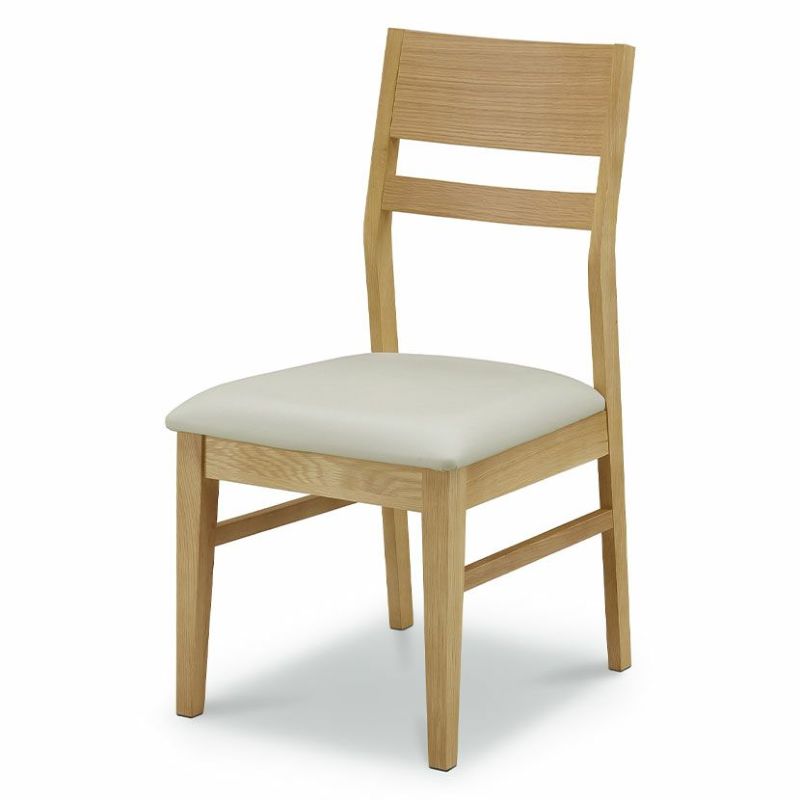 ダイニングチェア 木製 無垢 オーク 合皮 PVC 椅子 食卓椅子 チェア