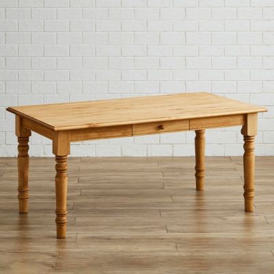 【設置無料】幅150cm ダイニングテーブル アトリエ 木製 無垢材 パイン材 オイル仕上げ 引き出し付き 長方形 4人用 食卓テーブル おしゃれ カントリー 北欧 ナチュラル ダイニング