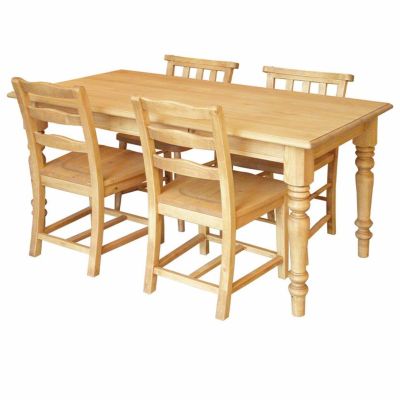 【設置無料】4人用 ダイニングセット 5点 (幅150cm 木製 テーブル×1 チェア×4) アトリエ 引出し付き ダイニングテーブル ダイニングチェア おしゃれ カントリー 北欧 ナチュラル