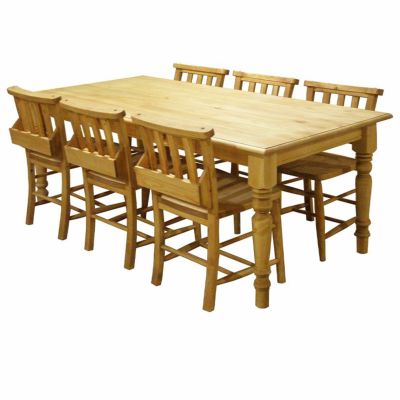 【設置無料】6人用 ダイニングセット 7点 (幅180cm テーブル×1 チャーチチェア×6) アトリエ 木製 引き出し付き ダイニングテーブル ダイニングチェア おしゃれ 北欧 ナチュラル