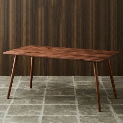 【設置無料】幅150cm ダイニングテーブル ライズ 木製 ウォールナット材 無垢材 ウレタン塗装 アジャスター付き 長方形 4人用 食卓テーブル おしゃれ 北欧モダン ナチュラルモダン