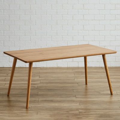 【設置無料】幅150cm ダイニングテーブル ライズ 木製 オーク材 無垢材 ウレタン塗装 アジャスター付き 長方形 4人用 食卓テーブル おしゃれ シンプル 北欧 ナチュラル ダイニング