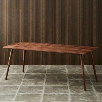 【設置無料】幅180cm ダイニングテーブル ライズ 木製 ウォールナット材 無垢材 ウレタン塗装 アジャスター付き 長方形 6人用 食卓テーブル おしゃれ 北欧モダン ナチュラルモダン