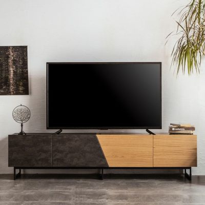 【設置無料】幅180cm テレビ台 70インチ対応 引き出し付き 脚付き 突板 セラミック天板 TV台 TVボード ローボード テレビボード おしゃれ モダン リビング ウォールナット オーク ルンバブル