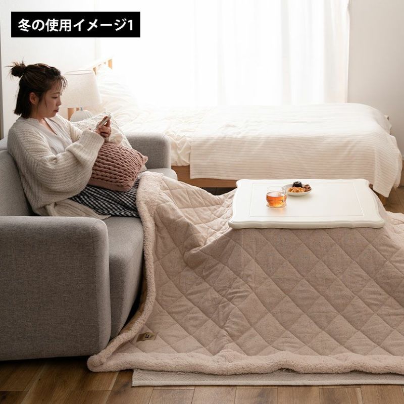 幅70cm こたつテーブル 正方形 石英管ヒーター 猫脚 コンパクト