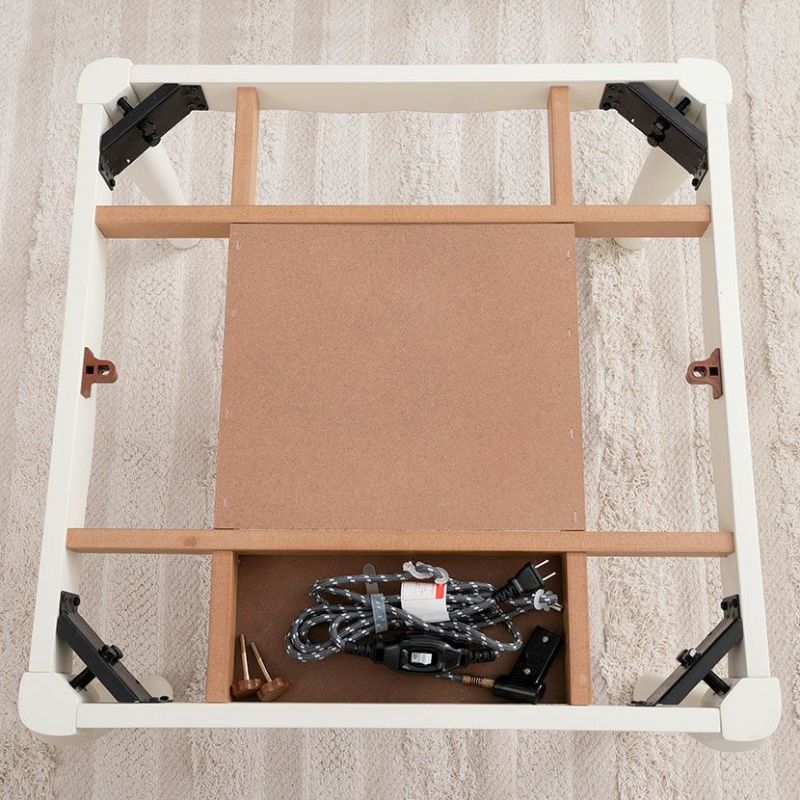 幅70cm こたつテーブル 正方形 石英管ヒーター 猫脚 コンパクト 木製