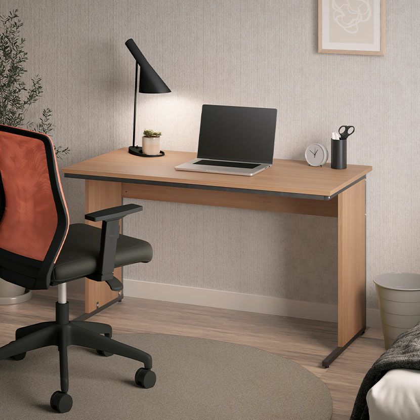 幅120cm パソコンデスク 奥行70cm スチール脚 配線スリット 木目 机 モダン PCデスク ワークデスク オフィスデスク おしゃれ 白 グレー ブラウン｜¥11,800の動画