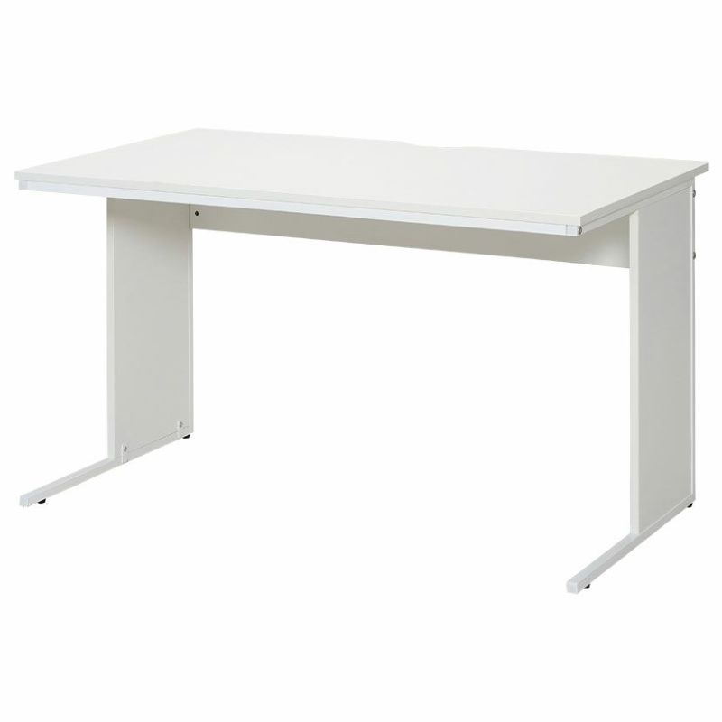 幅120cm パソコンデスク 奥行70cm スチール脚 配線スリット 木目