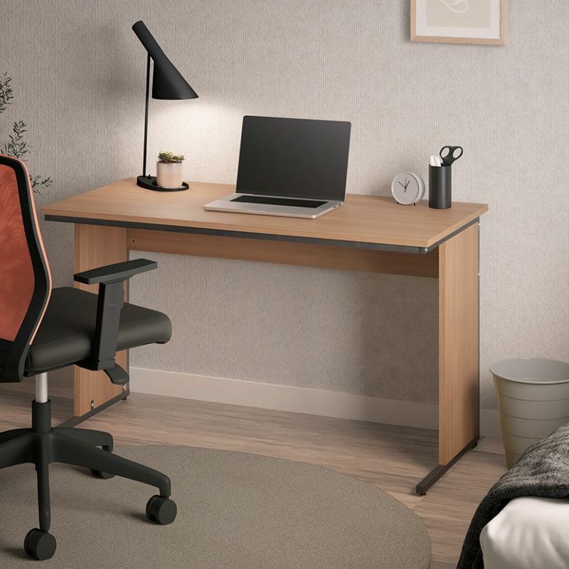 幅120cm パソコンデスク 奥行60cm スチール脚 配線スリット 木目 PCデスク モダン 机 ワークデスク オフィスデスク おしゃれ デスク 白 グレー ブラウン