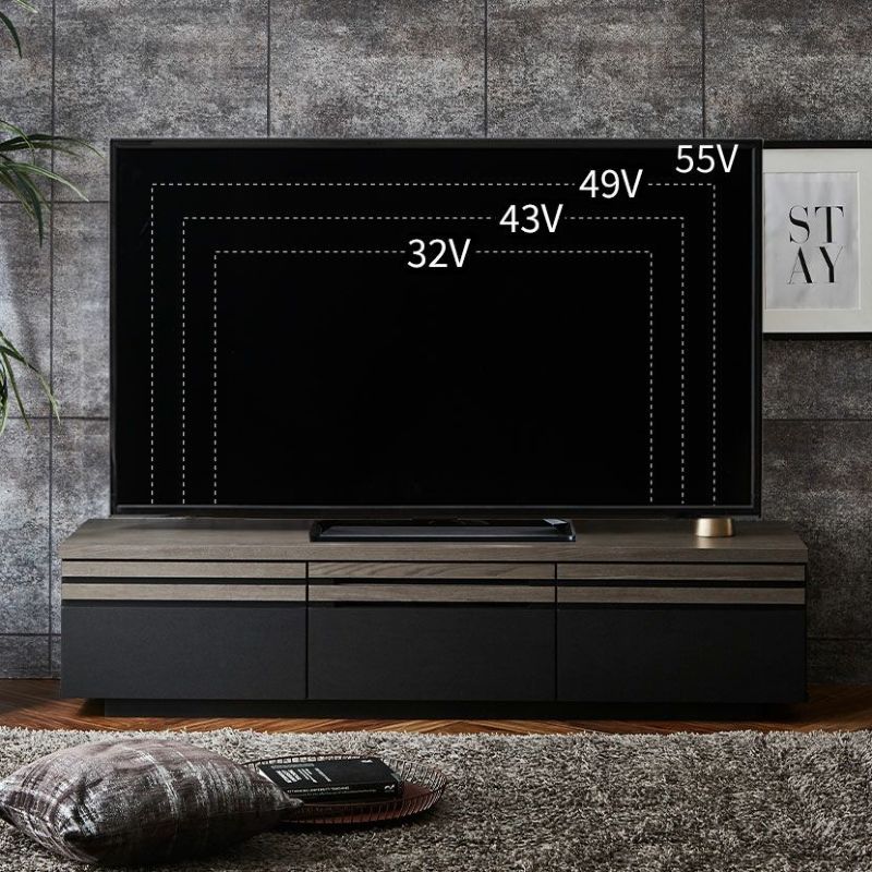 設置無料】幅150cm ロータイプ テレビ台 日本製 55インチ対応