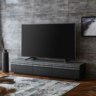 【設置無料】幅180cm ロータイプ テレビ台 日本製 71インチ対応 収納 引き出し付き 木目調 セラミック調 大理石調 テレビボード ローボード おしゃれ モダン リビング グレー 完成品