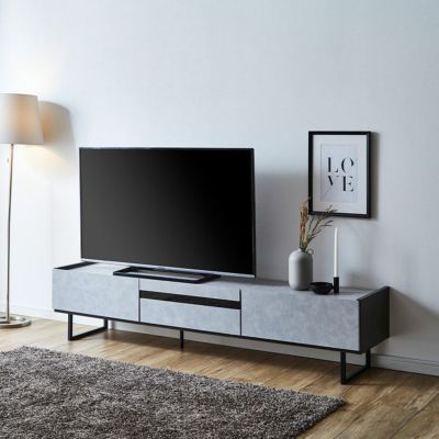 【設置無料】幅179cm テレビ台 日本製 71インチ対応 収納付き フラップ扉 引き出し 木目調 セラミック調 大理石調 脚付き テレビボード ローボード おしゃれ モダン リビング グレー ブラック 黒 ルンバブル