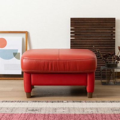 【設置無料】カリモク 幅68.5cm オットマン 日本製 本革張り モールドウレタン ソフトグレイン フットスツール 足置き フットレスト スツール おしゃれ リビング 玄関 karimoku ZW7306 ルンバブル