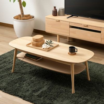 【設置無料】カリモク 幅120cm ローテーブル 日本製 木製 天然木 オーク材 棚付き センターテーブル リビングテーブル おしゃれ 北欧 ナチュラル 完成品 karimoku TF4210