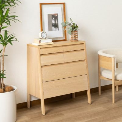 【設置無料】カリモク 幅78.5cm リビングチェスト 日本製 木製 天然木 オーク材 4段 コンパクト 引き出し 収納 タンス サイドボード おしゃれ 北欧 ナチュラル karimoku QT2814