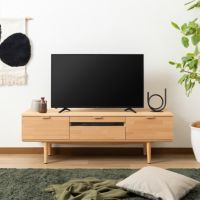 【設置無料】カリモク 幅152cm 木製 テレビボード 日本製 高さ調節可能 天然木 ビーチ材 引き出し付き 収納 テレビ台 ローボード おしゃれ リビング 北欧 ナチュラル karimoku QD5107 ルンバブル｜¥154,000の動画