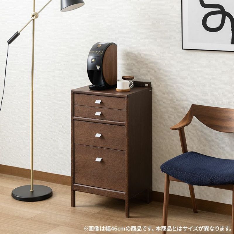 良品】カリモク 引き出し付き電話台 昭和レトロ 木製 チェスト