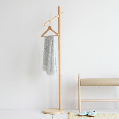 幅30cm クレインハンガー 木製 ポールハンガー コートハンガー 洋服掛け スタンド ハンガーラック おしゃれ 北欧 リビング 玄関 グレー ナチュラル ホワイト 白