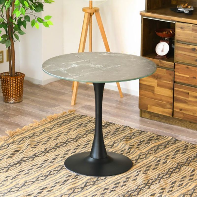 ダイニングテーブル 2人 大理石 丸 80cm カフェテーブル 天然木 北欧風