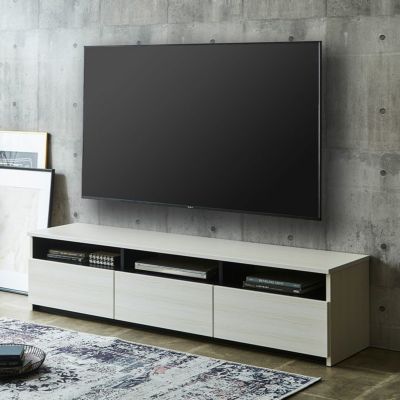 幅180cm 木目調 テレビ台 日本製 引き出付き 収納 ローボード テレビラック ロータイプ テレビボード おしゃれ ウッディモダン リビング 白 ホワイト ブラウン 完成品