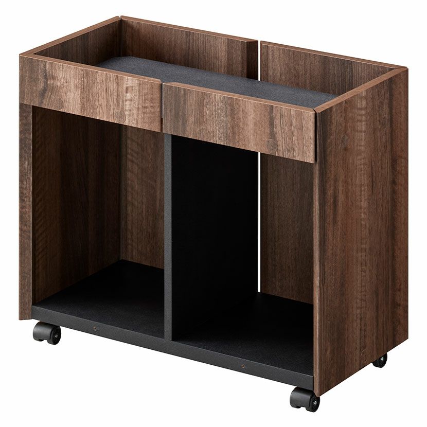 幅60cm デスクワゴン キャスター付き 木目 デスク下 ワゴン 収納  