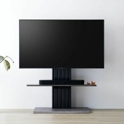 幅100cm 壁掛け風 テレビ台 棚付き タップ収納付き 省スペース 40型～65型対応 ハイタイプ テレビボード 壁寄せ テレビスタンド おしゃれ モダン グレー ブラック