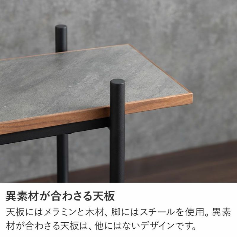 幅120cm オープンラック ラグナー 3段 収納 棚 メラミン