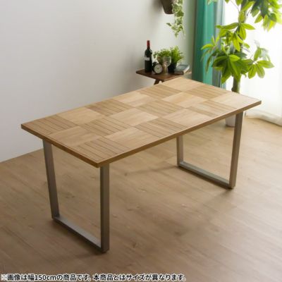 【設置無料】幅180cm 木製 ダイニングテーブル 天然木 オーク材 オイル塗装 2本脚 ステンレス脚 テーブル 長方形 6人 食卓テーブル おしゃれ シンプル 北欧 ナチュラルモダン