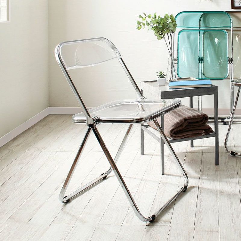 新品二脚セットCASTELLI PLIA クリアチェア 折り畳み椅子リプロ