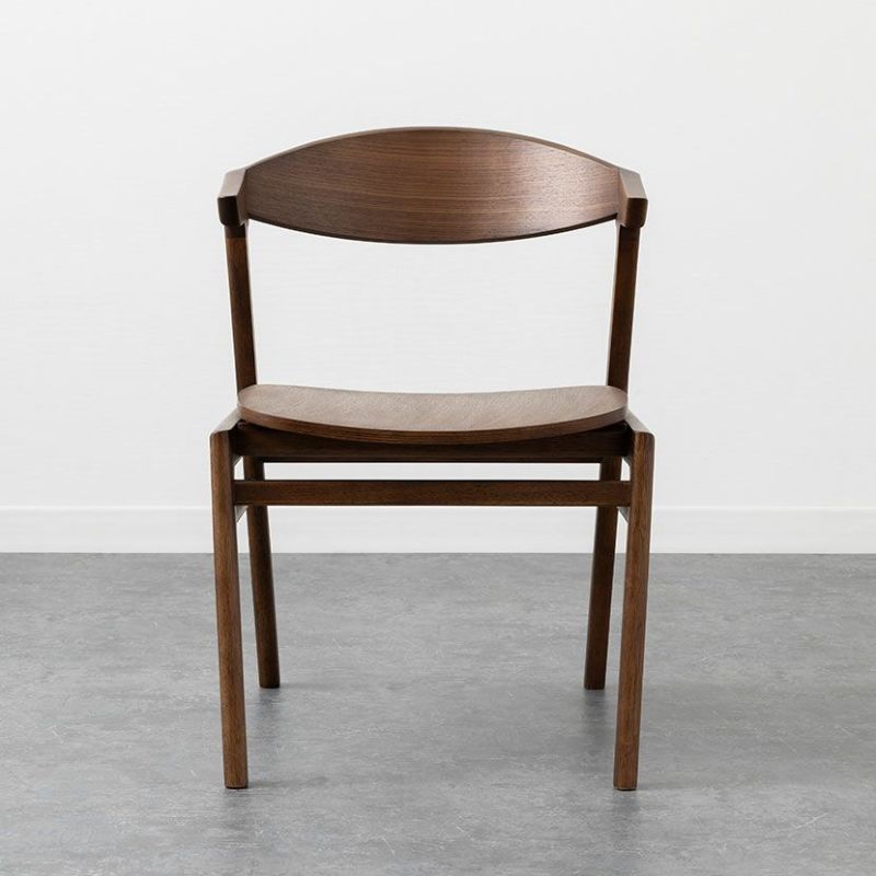 設置無料】木製 ダイニングチェア ミキモク 天然木 肘付き 椅子 板座