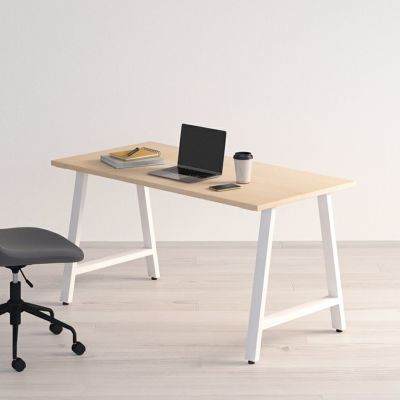 幅100～140cm サイズオーダーテーブル Sizeno(シゼノ) ダイニングテーブル ハードメープル 無垢材 木製 A字脚 スチール脚 天然木 テーブル 長方形 食卓テーブル おしゃれ 北欧モダン ダイニング ナチュラル