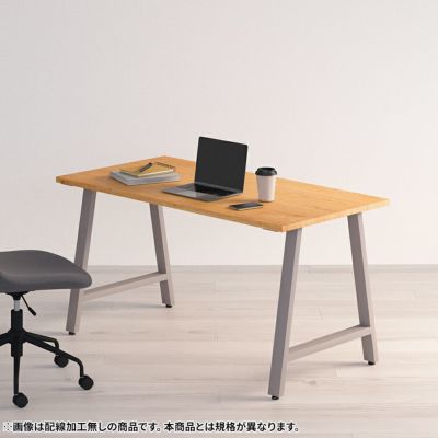 幅100~140cm サイズオーダーデスク Sizeno(シゼノ) パソコンデスク ブラックチェリー 無垢材 木製 A字脚 スチール脚 天然木 パソコンデスク 切り欠き オフィスデスク テレワークデスク 勉強机 おしゃれ 北欧モダン