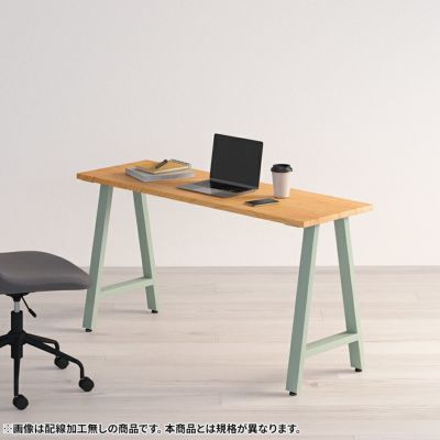 幅100～140cm サイズオーダーデスク Sizeno(シゼノ) パソコンデスク ブラックチェリー 無垢材 木製 A字脚 スチール脚 天然木 パソコンデスク 切り欠き オフィスデスク テレワークデスク 勉強机 おしゃれ 北欧モダン 