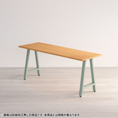 幅141~180cm サイズオーダーデスク Sizeno(シゼノ) パソコンデスク ブラックチェリー 無垢材 木製 A字脚 スチール脚 天然木 パソコンデスク 切り欠き オフィスデスク テレワークデスク 勉強机 おしゃれ 北欧モダン