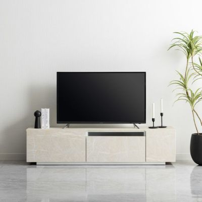 【設置無料】幅149cm 日本製 テレビ台 大理石調 収納 引き出し付き フロート風 ロータイプ テレビボード モダン ローボード おしゃれ ホワイト ブラック 白 黒