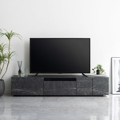 【設置無料】幅178cm 日本製 テレビ台 大理石調 収納 引き出し付き フロート風 ロータイプ テレビボード モダン ローボード おしゃれ ホワイト ブラック 白 黒