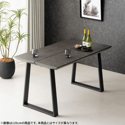 【設置無料】幅179cm セラミック ダイニングテーブル スチール脚 2本脚 長方形 6人 食卓テーブル モダン 大理石調 テーブル おしゃれ 白 黒 ホワイト ブラック