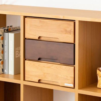 [オプション] Nクレソン オープンラック専用 引き出し 3段 収納 ミニチェスト 木製 小引き出し 小物収納 おしゃれ 北欧 ナチュラル