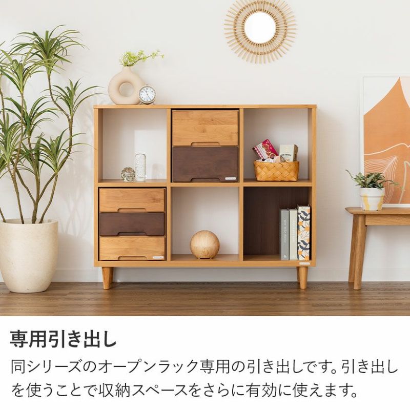 オプション] Nクレソン オープンラック専用 引き出し 3段 収納 ミニ