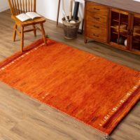 130×190cm ギャッベラグ SUNSET 手織り 天然素材 コットン ウール ラグ ギャベ 長方形 カーペット 床暖房対応 ホットカーペット対応 絨毯 おしゃれ 赤 レッド｜¥40,728の動画