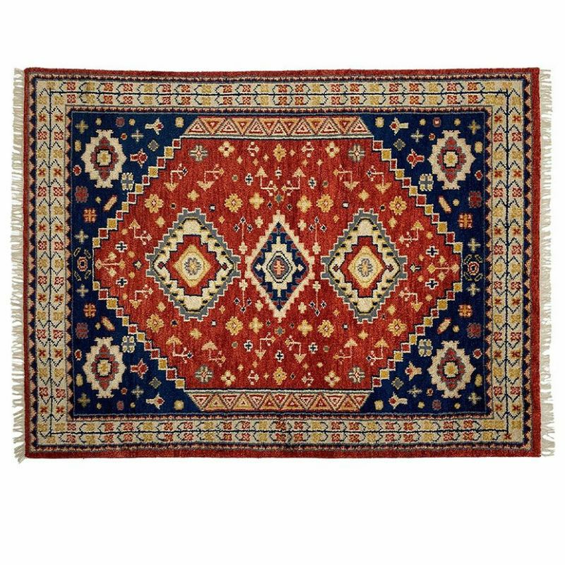 190×240cm トライバルラグ CRIMSON 手織り 天然素材 コットン ウール ラグ 大きめ 幾何学 トライバル 長方形 カーペット 床暖房対応 ホットカーペット対応 絨毯 おしゃれ｜¥68,000の動画