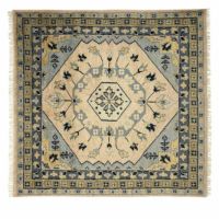 190×190cm トライバルラグ FLOWER 手織り 天然素材 コットン ウール ラグ 幾何学 トライバル 正方形 カーペット 床暖房対応 ホットカーペット対応 絨毯 おしゃれ｜¥58,819の動画