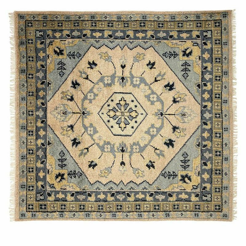 190×190cm トライバルラグ FLOWER 手織り 天然素材 コットン ウール ラグ 幾何学 トライバル 正方形 カーペット 床暖房対応 ホットカーペット対応 絨毯 おしゃれ｜¥58,819の動画