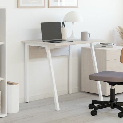 幅80cm PCデスク 奥行60cm ALシリーズ 平机 事務机 ワークデスク オフィスデスク パソコンデスク A字脚 ケーブル収納 机 おしゃれ 白 ナチュラル ウォルナット