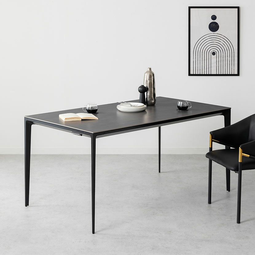 【設置無料】幅150cm セラミック ダイニングテーブル 大理石調 ORV スチール脚 耐熱 コンセント付き シンプル モダン テーブル 4人 食卓テーブル おしゃれ グレー｜¥70,819の動画