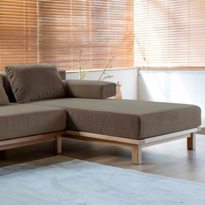 SIEVE (シーヴ) 幅88cm シェーズロングソファ 片肘ソファ レクトユニット ソファ ユニットソファ ロング 組み合わせソファ カバーリング 北欧風