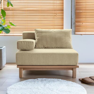 SIEVE (シーヴ) 幅88cm 片肘ソファ 1人掛け ソファ レクトユニット ユニットソファ ロング 組み合わせソファ カバーリング 北欧風