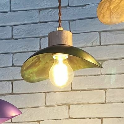 【LED電球付き】 1灯 ペンダントライト 日本製 ペタル ライト 吊り下げ 照明 インテリア 間接照明 アルミ 天井照明 おしゃれ シンプル レトロ リビング ダイニング