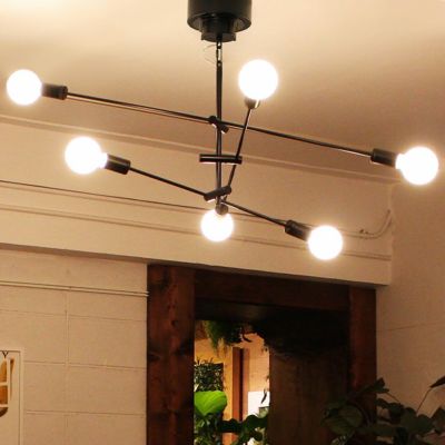 【LED電球付き】6灯 ペンダントライト カーディナル ライト 吊り下げ 照明 インテリア スチール 天井照明 シンプルモダン シーリングライト おしゃれ リビング