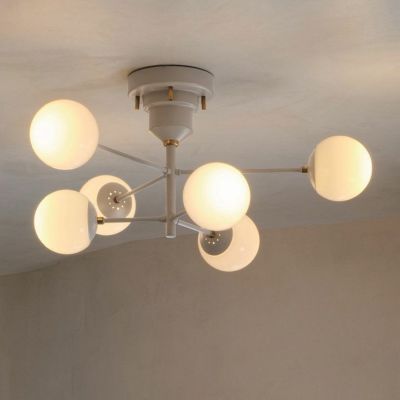 【LED電球付き】6灯 シーリングライト ポウタラ ガラス 照明 インテリア ライト シンプルモダン 天井照明 おしゃれ 北欧 海外風インテリア リビング ダイニング